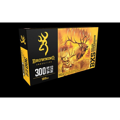 Browning BXS Copper Expansion 300 Winchester Magnum Lead Free Solid Expansion 180 Grain 20 Rounds