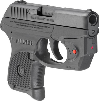 Ruger LCP 380ACP 28in Barrel 6rd W Viridian Red Laser  Black 3752