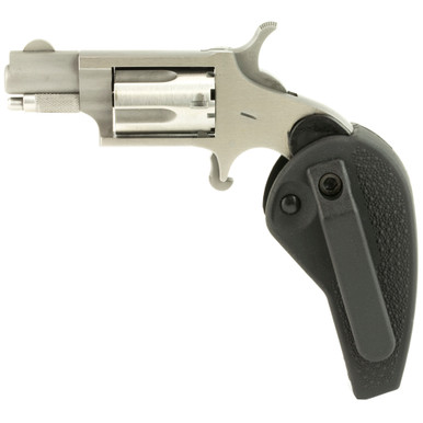 NAA 22LRHG MiniRevolver 22 LR StainlessBlack Holster Grip 113 in 5 rd