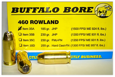 Buffalo Bore Ammunition 35A20 Personal Defense Strictly Business 460Rowland 185gr Jacket Hollow Point 20 Rounds
