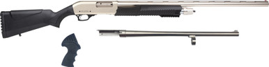 Rock Island Armory MERIVA 3-1 Combo Pump Shotgun - Chrome | 12ga | 18.5" + 28" Barrel | 4rd