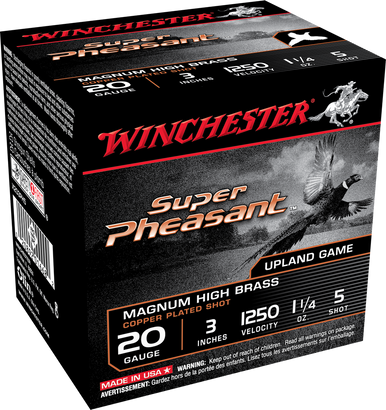 Winchester Super Pheasant Plated High Velocity 20 ga. 3 in. 1 1/4 oz. 5 Shot 25 rd.