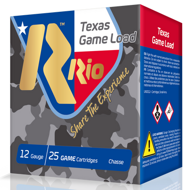 Rio Ammunition TGHV366TX Texas Game Load High Velocity 12Gauge 2.75" 1 1/4oz 6Shot 25 Rounds