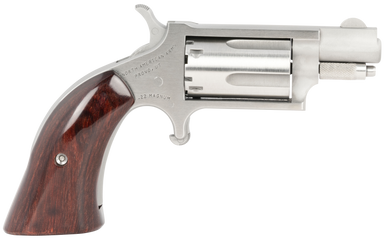 North American Arms 22MSGBG MiniRevolver  22 WMR 5 rd 113 Barrel Stainless Steel BarrelCylinderFrame Exclusive Wood Boot Grip