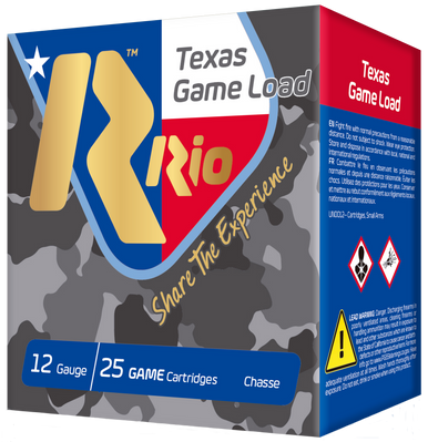 Rio Ammunition TG368TX Top Game Texas Game Load 12 Gauge 2.75" 1 1/4 oz 8 Shot 25 Rounds