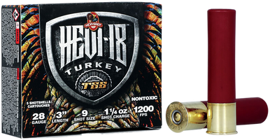 HEVI-Shot HS7289 HEVI-18 TSS Turkey 28Gauge 3" 1 1/4oz Tungsten 9Shot 5 Rounds