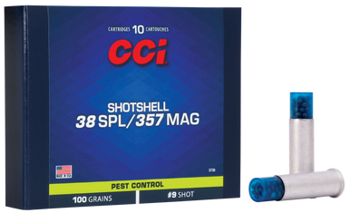CCI Shotshell Pistol Ammo 38 Spl, 357 Mag 100 gr. Shot Shell #9 10 rd.