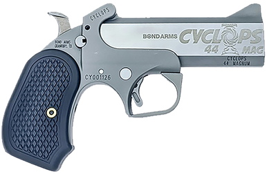Bond Arms BACY Cyclops Thumper 50 AE 1rd Shot 4.25" Black/SS Barrel, Black Rough & Tumble Frame, Black B6 Resin Grips