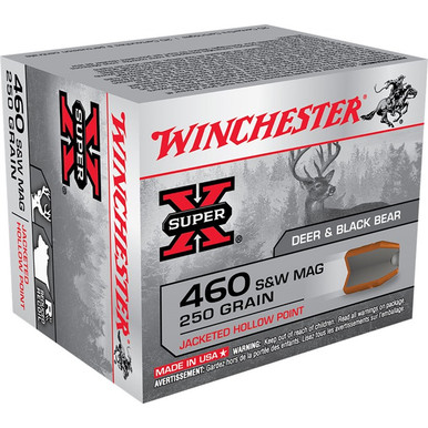 Winchester Super X 460 S&W Magnum Jacketed Hollow Point 260 Grain 20 Rounds