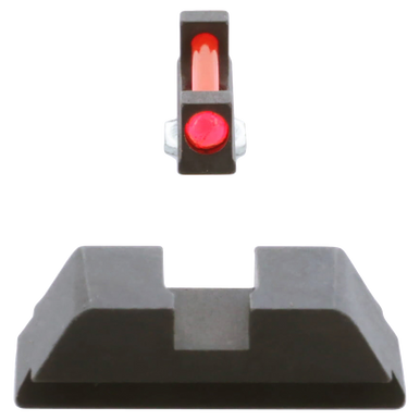 AmeriGlo GFT113 Range Series Sight Set for Glock  Red Fiber Optic Front Sight-Black Rear Sight