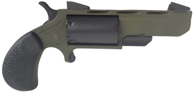 NAA Green Huntsman Revolver 22 LRMag 2 in OD Green Black Grip 5 rd