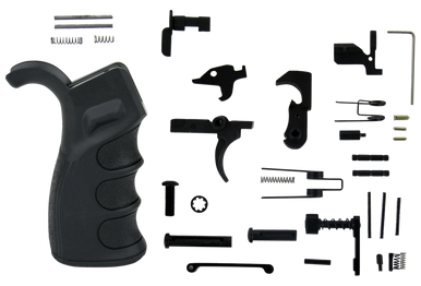 TacFire LPK02USAB Lower Parts Kit  AR-15 Black PGAR-B Grip Black