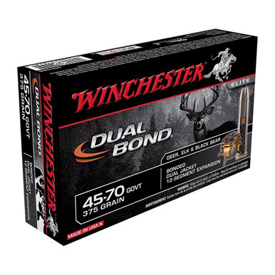 Winchester Dual Bond 45-70 Government Hollow Point 375 Grain 20 Rounds