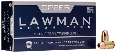 Speer Lawman Pistol Ammo 45 GAP 200 gr. TMJ 50 rd.