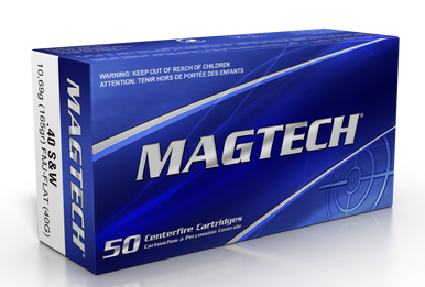 Magtech 40G Range/Training  40S&W 165gr Full Metal Jacket Flat Nose 50 Rounds