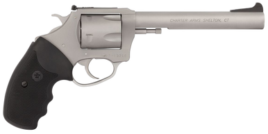 Charter Arms Pitbull 9mm Luger 6 5 Shot Matte Stainless Steel Finger Grooved Rubber Grip