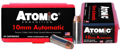 Atomic Ammunition 00432 Pistol Precision Craft 10mmAuto 180gr Bonded Match Hollow Point 50 Rounds
