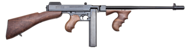 Thompson T1B 1927A-1 Deluxe 45 ACP Caliber with 16.50" Barrel, 20+1 Capacity Stick Magazine, Blued Metal Finish, Walnut Removable Fixed Stock & Wood Grip Right Hand