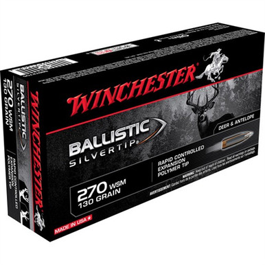 Winchester Ballistic Silvertip .270 WSM Polymer Tip 130 Grain 20 Rounds