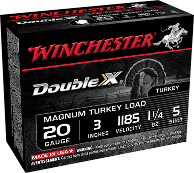 Winchester Double X Magnum Load 20 ga. 3 in. 1 1/4 oz. 5 Shot 10 rd.
