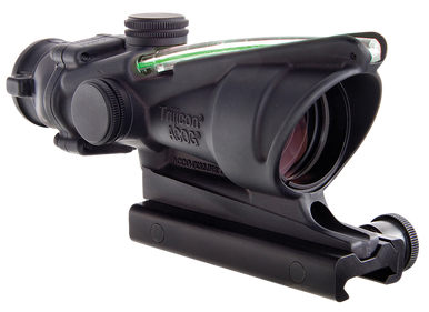 Trijicon 100229 ACOG  Black Hardcoat Anodized 4x 32mm Illuminated Green Chevron Reticle