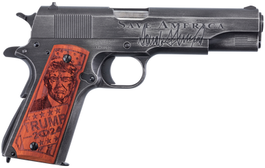 Auto Ordnance 1911 Trump Save America, 45ACP, 5in. Barrel, 7rd - Black (1911BKOC12)