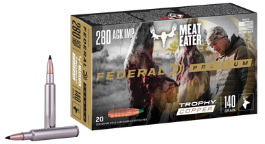 Federal P280A1TC1 Premium  280Ackley Improved 140gr Trophy Copper 20 Rounds