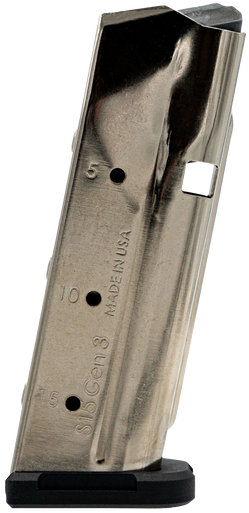 Shield Arms SAS15NGEN3 S15 Magazine Gen 3 15rd Flush 9mm Luger Fits Glock 48/43X Nickel Steel