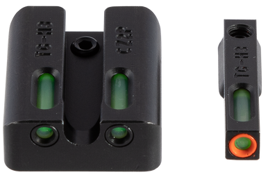 TruGlo TG13CZ2PC TFX Pro  Black | Green Tritium & Fiber Optic Orange Outline Front Sight Green Tritium & Fiber Optic Rear Sight