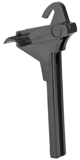 HKS 451 Single Stack Mag Loader Adjustable Style made of Plastic with Black Finish for Multi-Caliber Pistols
