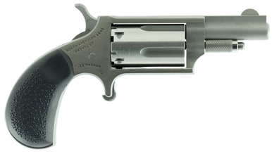 North American Arms 22MGRC MiniRevolver  22 WMR 5rd 163 Barrel Stainless Steel BarrelCylinderFrame Exclusive Black Pebbled Rubber Grip