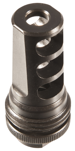 SilencerCo AC858 ASR Muzzle Brake Black Steel with 3/4"-24 tpi Threads for 338 Cal