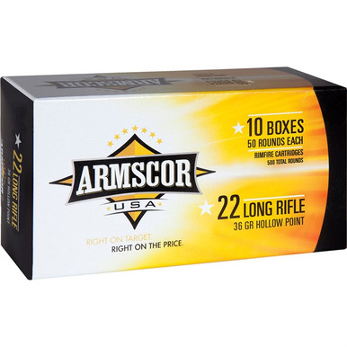 Armscor Precision 22 Long Rifle High Velocity Hollow Point 36 Grain 50 Rounds