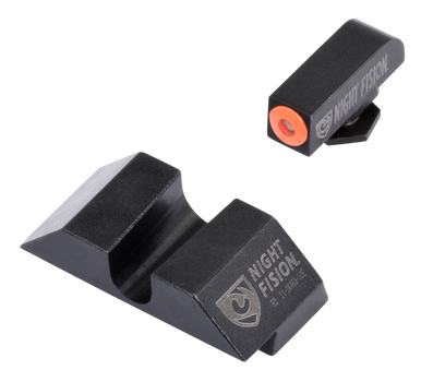 Night Fision GLK001014OGZ Tritium Night Sights For Glock  Green Tritium Orange Outline Front Sight- Black/Blank Rear Sight Glock 17/17L/19/22