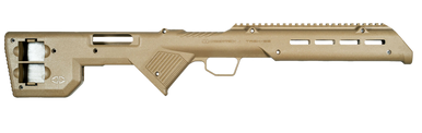 Desert Tech TRK22FDE TREK-22 Rifle Chassis Flat Dark Earth Synthetic Fixed Bullpup Fits Ruger 10/22 26.75" OAL