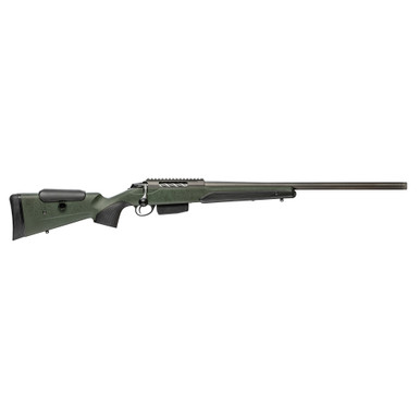 Tikka JRTXRSV382 T3x Super Varmint 6.5 Creedmoor 5+1 23.70" Barrel, Tungsten Cerakote Metal Finish, Black Webbed Green Roughtech Stock