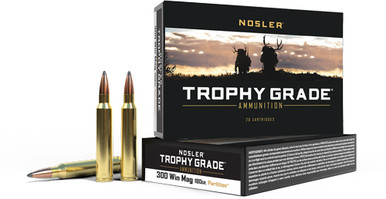 Nosler Trophy Grade Rifle Ammunition 300 Win. Mag. 180 gr. PT SP 20 rd.