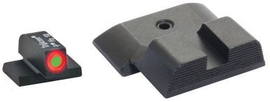 AmeriGlo SW433B Protector Sight Set for Smith & Wesson M&P  Green Tritium Orange Outline Front Sight-Black Serrated Rear Sight
