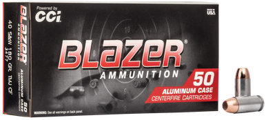 CCI Blazer Clean Fire Pistol Ammo 40 S&W 180 gr. TMJ 50 rd.