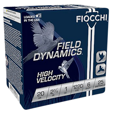 Fiocchi High Velocity Hunting Loads 20 ga. 2.75 in. 1 oz. 6 Shot 25 rd.