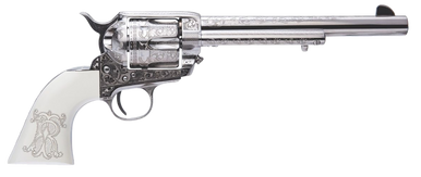 Cimarron Teddy Roosevelt Frontier 45 Colt 7.5 inch 6 Shot Nickel