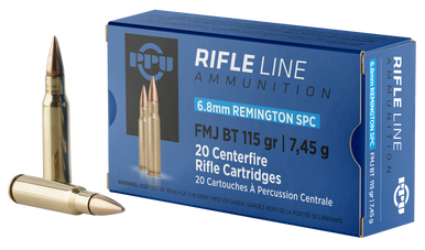 Prvi Partisan PPU PP68F 6.8mm Remington SPC Full Metal Jacket 115 Grain 20 Rounds