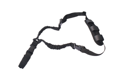 Rukx Gear ATICT1PSB Tactical Single Point Sling 1.25" Wide Adjustable Bungee made of Black Nylon with Foam Padding & Side Release Buckles