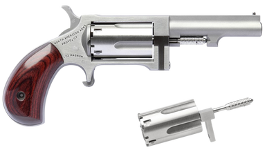 NAA Sidewinder Revolver Combo 22 LR22 WMR StainlessWood 25 in 5 rd