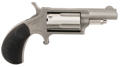 North American Arms 22MGRCHSS MiniRevolver Carry Combo 22 WMR 5 Shot 163 Barrel Stainless Steel BarrelCylinderFrame Black Rubber Grip Includes Exclusive Holster Package