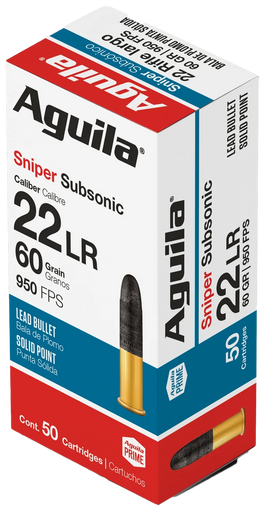 Aguila Special Sniper 22 Long Rifle Lead Round Nose 60 Grain 50 Rounds