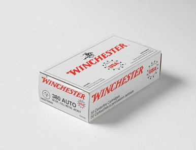 Winchester USA Pistol Ammo 380 ACP 95 gr. FMJ 50 rd.