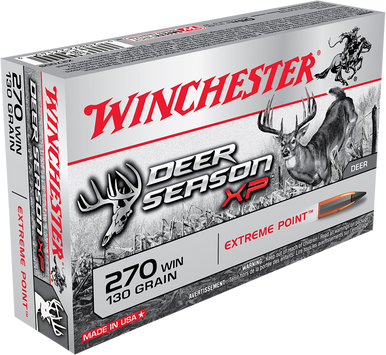 Winchester Deer Season XP Rifle Ammo 270 Win 130 gr. Extreme Point 20 rd.