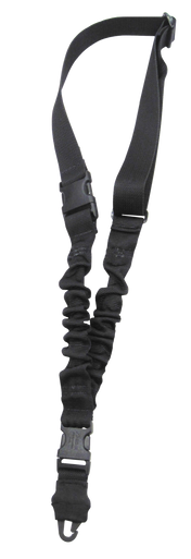 Tacshield T6010BK Shock Sling made of Black Webbing with Double QRB & Single-Point Design for Rifle/Shotgun