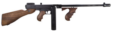 Thompson T5 1927A-1 Lightweight Deluxe 45 ACP Caliber with 16.50" Barrel, 20+1 Capacity (Stick), Blued Metal Finish, Walnut Wood Stock Grip Right Hand